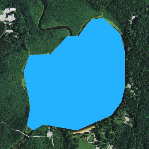 Fly fishing map for Mauthe Lake, Wisconsin