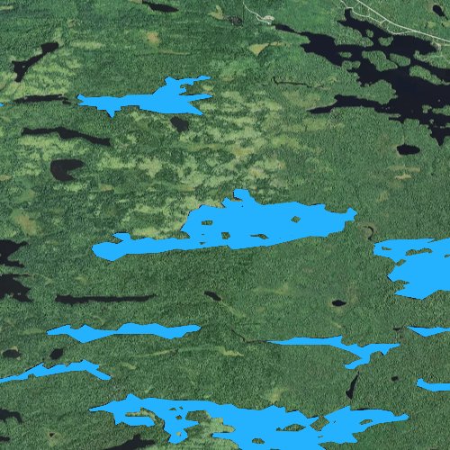 Fly fishing map for Meeds Lake, Minnesota