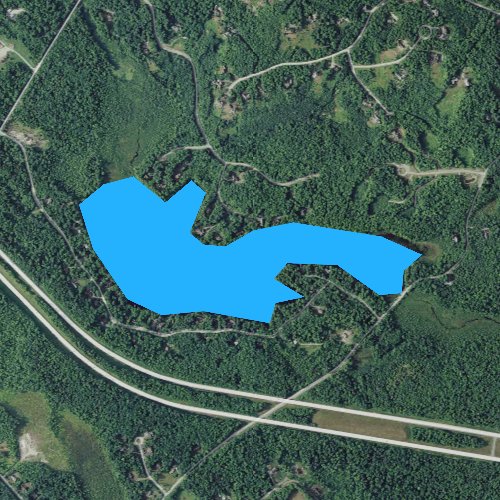 Fly fishing map for Messer Pond, New Hampshire