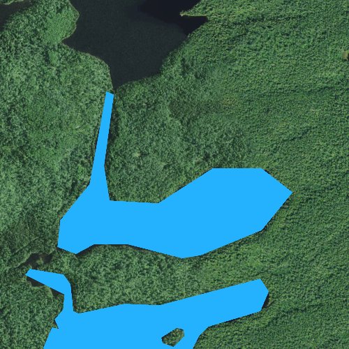 Fly fishing map for Middle Cone Lake, Minnesota