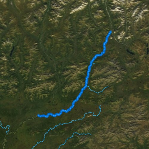 Fly fishing map for Middle Fork Koyukuk River, Alaska