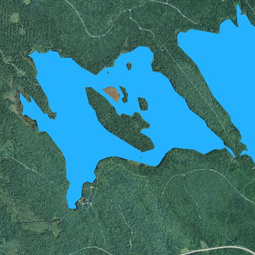 Fly fishing map for Middle Lead Mountain Pond, Maine
