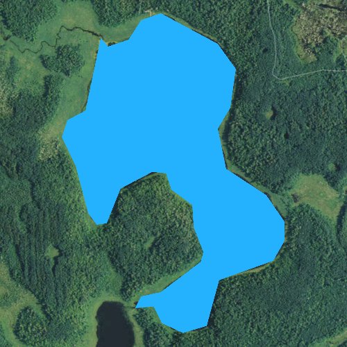 Fly fishing map for Middle Pigeon Lake, Minnesota