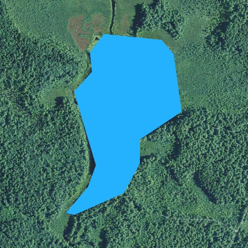 Fly fishing map for Middle Pond, Maine