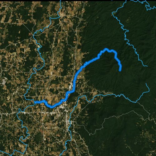Fly fishing map for Mill Creek, Georgia