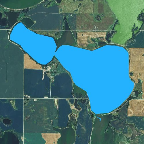 Fly fishing map for Minnewasta Lake, South Dakota