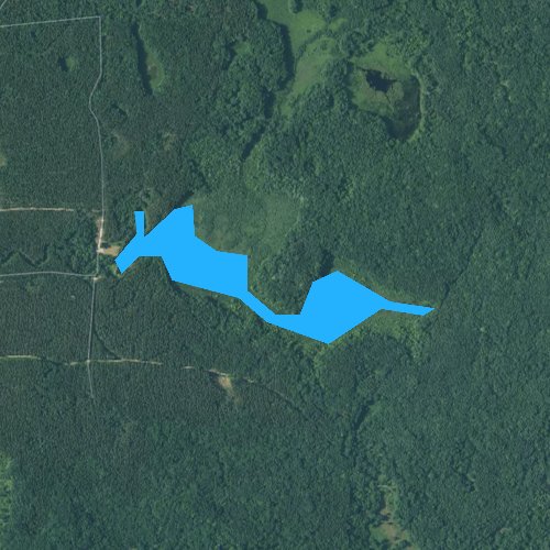 Fly fishing map for Minnie Lake, Michigan