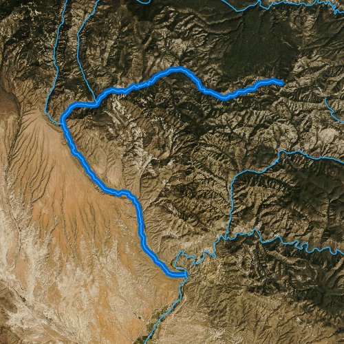 Fly fishing map for Mogollon Creek, New Mexico