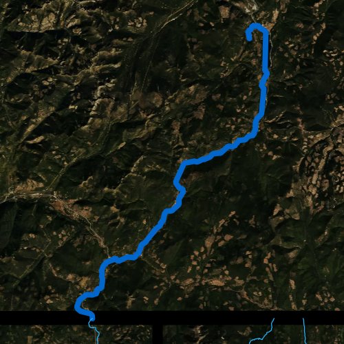 Fly fishing map for Moyie River, British Columbia