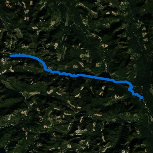 Fly fishing map for Muchalat River, British Columbia