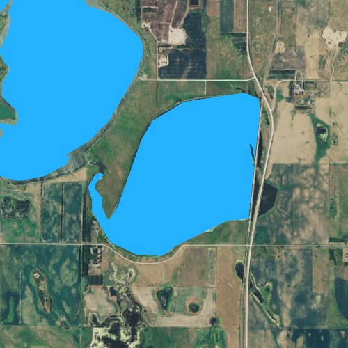 Fly fishing map for Mud Lake, South Dakota