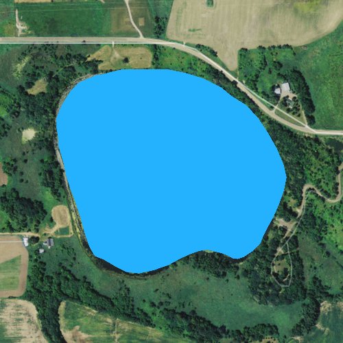 Fly fishing map for Mud Lake: Wright, Minnesota