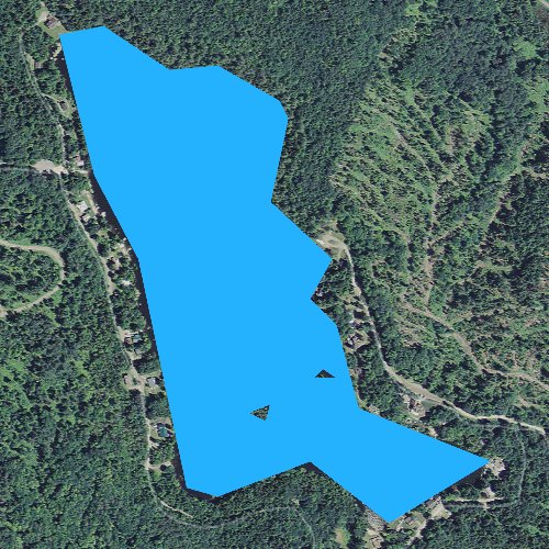 Fly fishing map for Nay Pond, New Hampshire