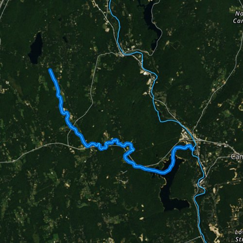 Fly fishing map for Nepaug River, Connecticut