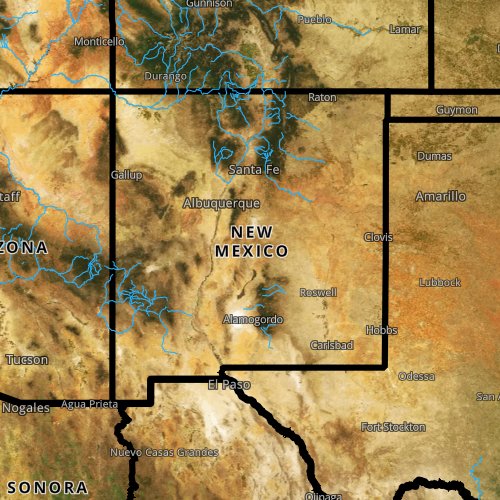 Fly fishing report and map for New Mexico.
