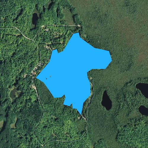 Fly fishing map for Newman Lake, Wisconsin