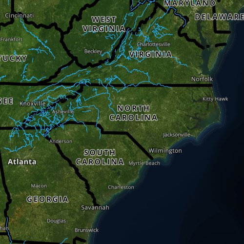 Fly fishing report and map for North Carolina.