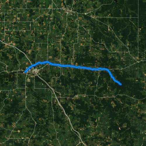 Fly fishing map for North Fork Buffalo River, Wisconsin