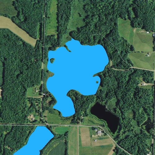 Fly fishing map for North Lake: Barron, Wisconsin