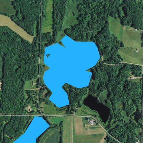 Fly fishing map for North Lake, Wisconsin