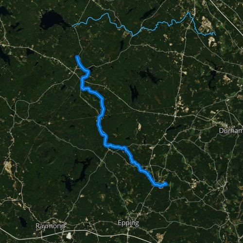 Fly fishing map for North River, New Hampshire