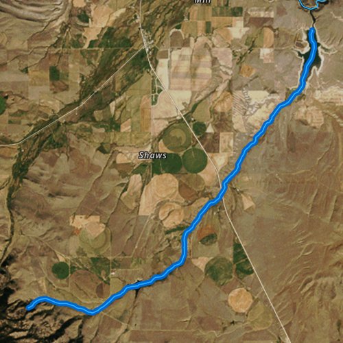 Fly fishing map for Norwegian Creek, Montana