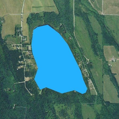 Fly fishing map for Nowland Lake, Michigan