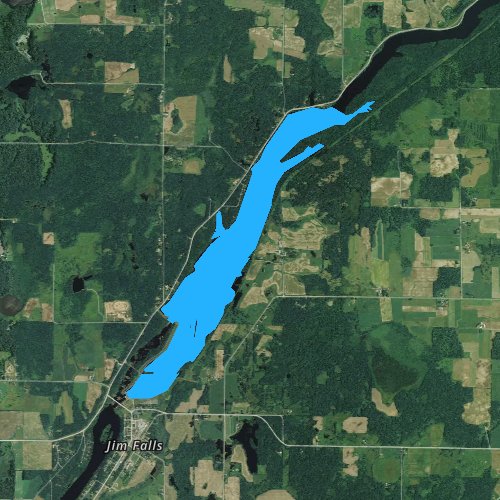 Fly fishing map for Old Abe Lake 4891, Wisconsin