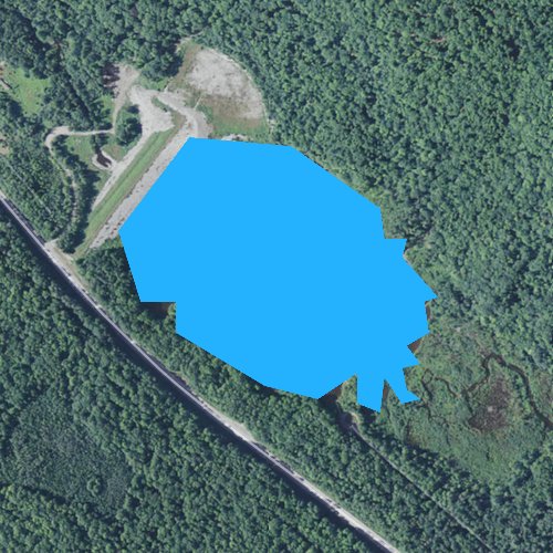 Fly fishing map for Oliverian Pond, New Hampshire