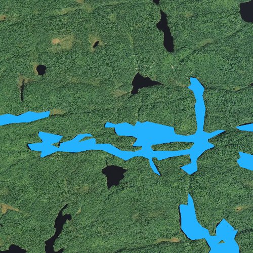 Fly fishing map for Omega Lake, Minnesota