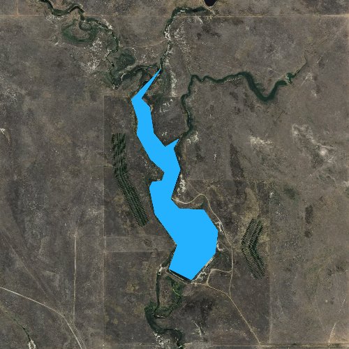 Fly fishing map for Opal Lake, South Dakota