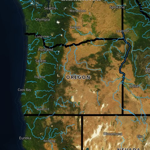 Fly fishing report and map for Oregon.