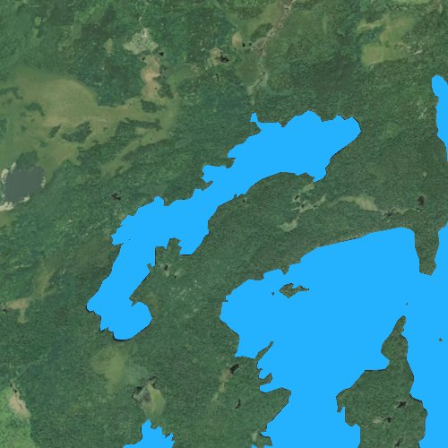 Fly fishing map for Oriniack Lake, Minnesota