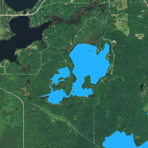 Fly fishing map for Osprey Lake, Wisconsin