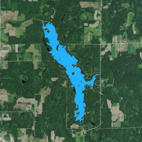 Fly fishing map for Otter Lake 27, Wisconsin