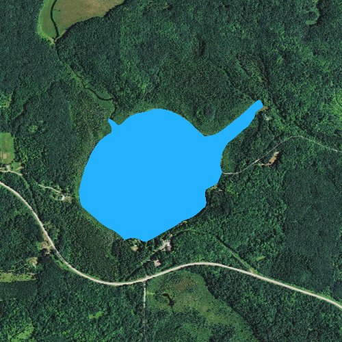 Fly fishing map for Otter Lake: Forest, Wisconsin