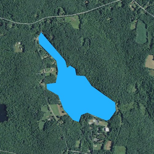 Fly fishing map for Park Pond, Connecticut
