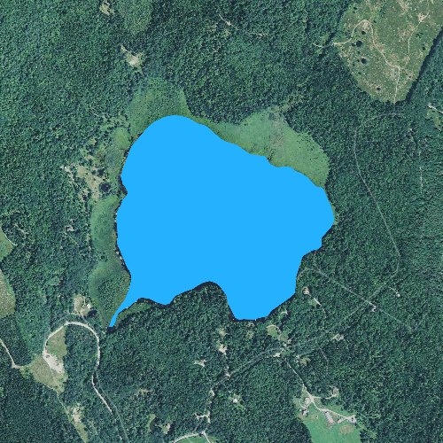 Fly fishing map for Pierce Pond: Hancock, Maine