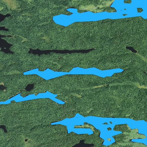 Fly fishing map for Pillsbery Lake, Minnesota