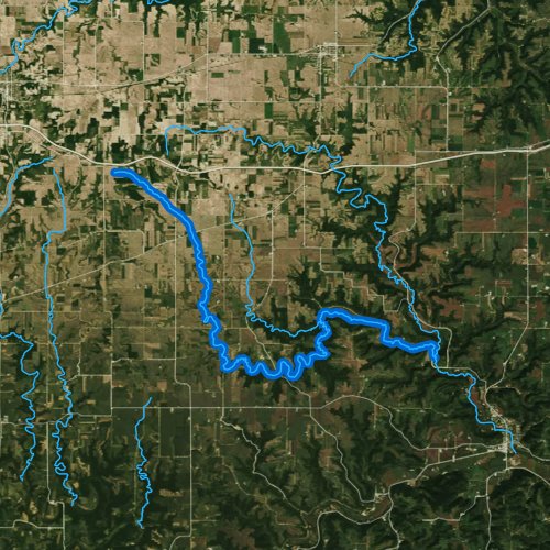 Fly fishing map for Pine Creek, Minnesota