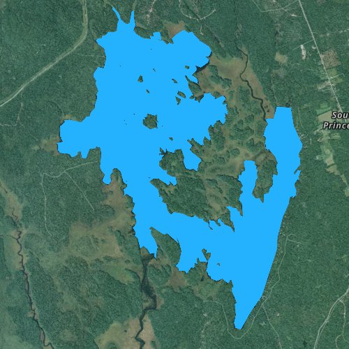 Fly fishing map for Pocomoonshine Lake, Maine