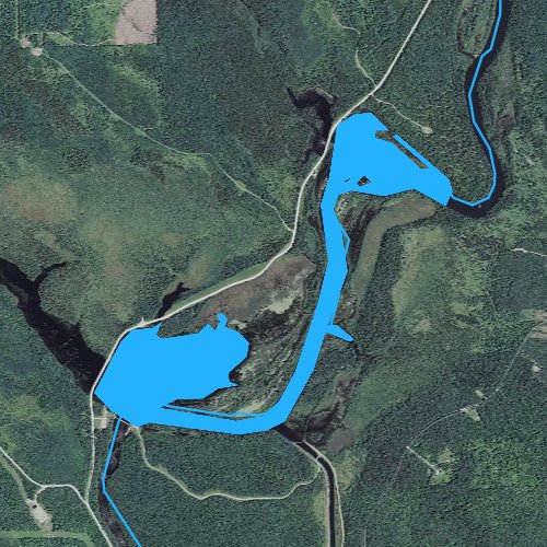 Fly fishing map for Pontook Reservoir, New Hampshire