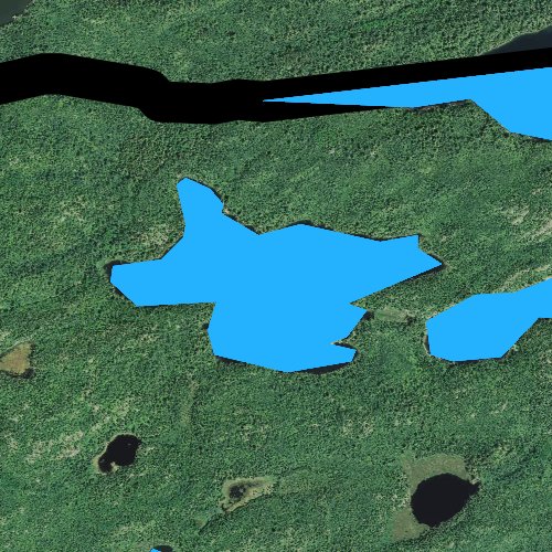Fly fishing map for Portage Lake, Minnesota