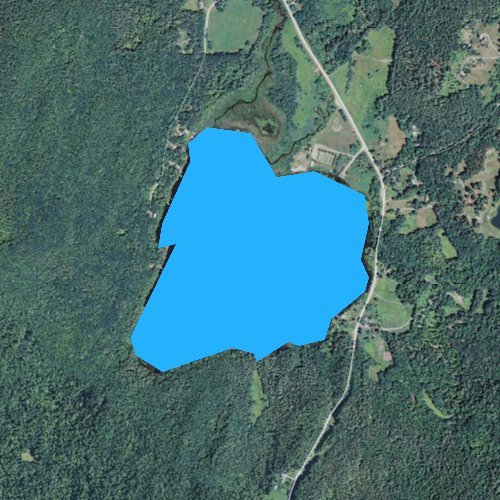 Fly fishing map for Post Pond, New Hampshire