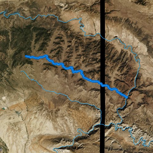 Fly fishing map for Pot Creek, Utah