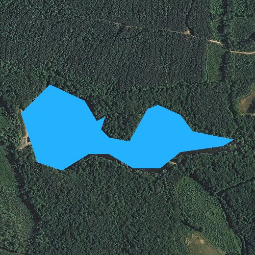 Fly fishing map for Powhatan Lakes, Virginia