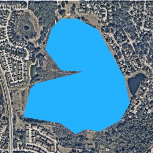Fly fishing map for Prairie Lake, Florida