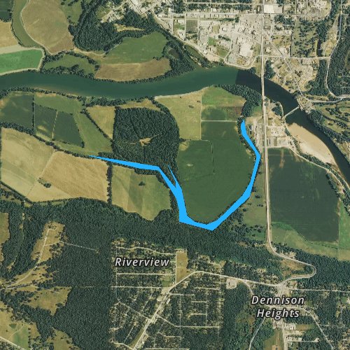 Fly fishing map for Ramsey Slough, Arkansas