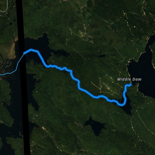 Fly fishing map for Rapid River, Maine