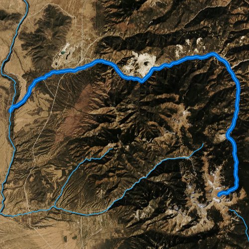 Fly fishing map for Red River, New Mexico